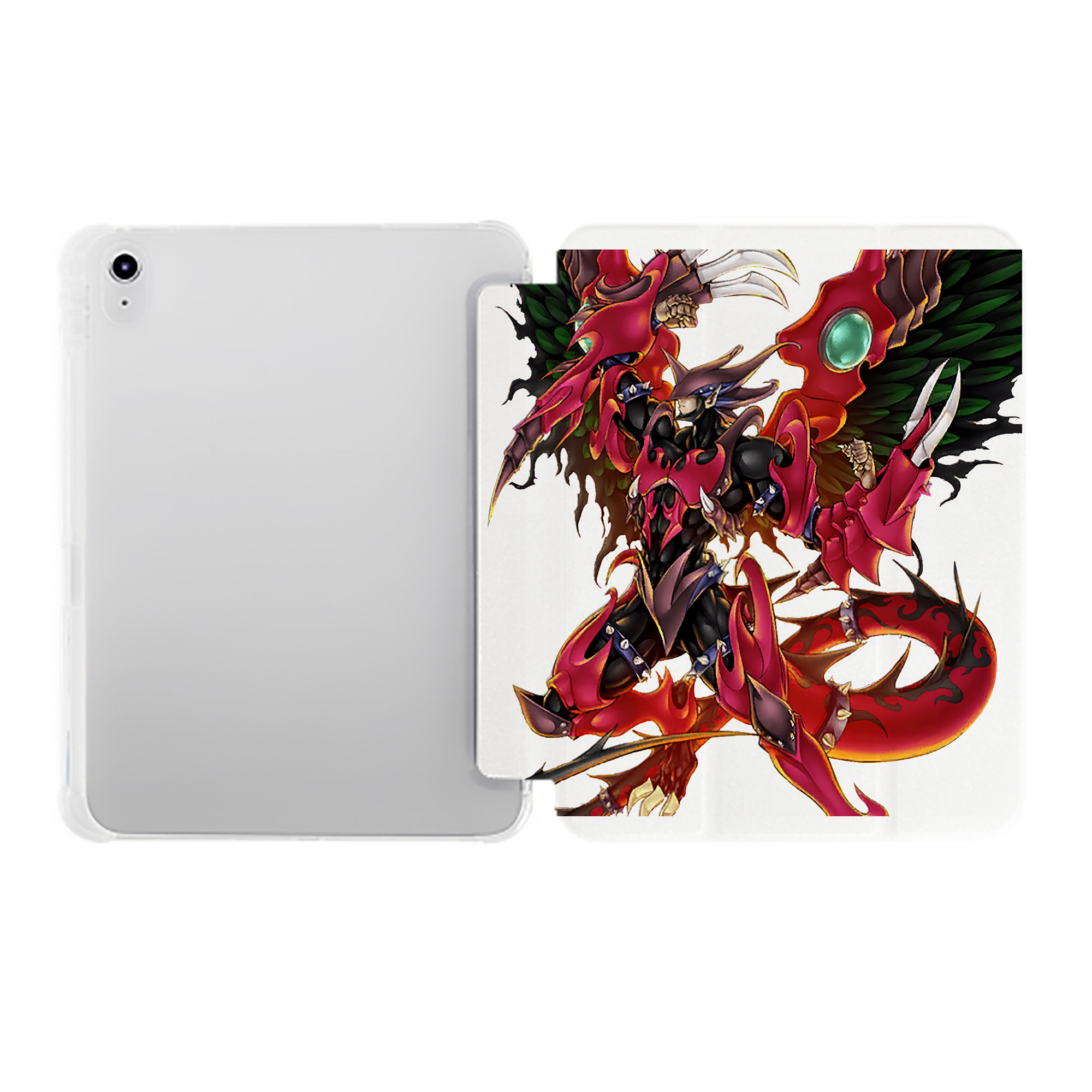 （画像用） 遊☆戯☆王 Yu-Gi-Oh! IPad ケース ペン収納付き 三つ折りスタンド PUレザー×シリコン 対応機種9.5/10.5/10.9インチ